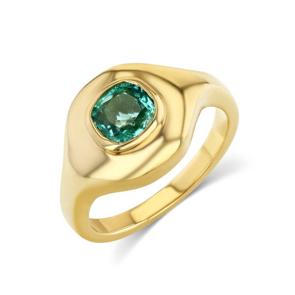 starling EMERALD RIPPLE SIGNET RING