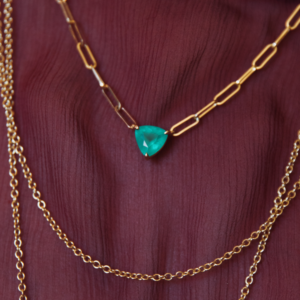 Starling Emerald Trilliant Necklace