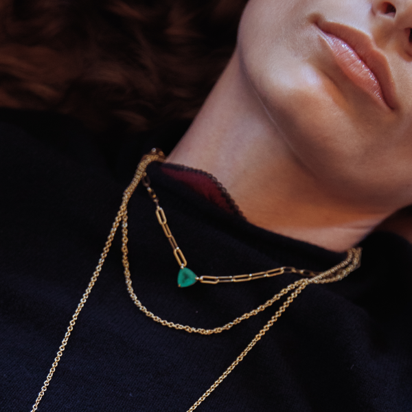Starling Emerald Trilliant Necklace
