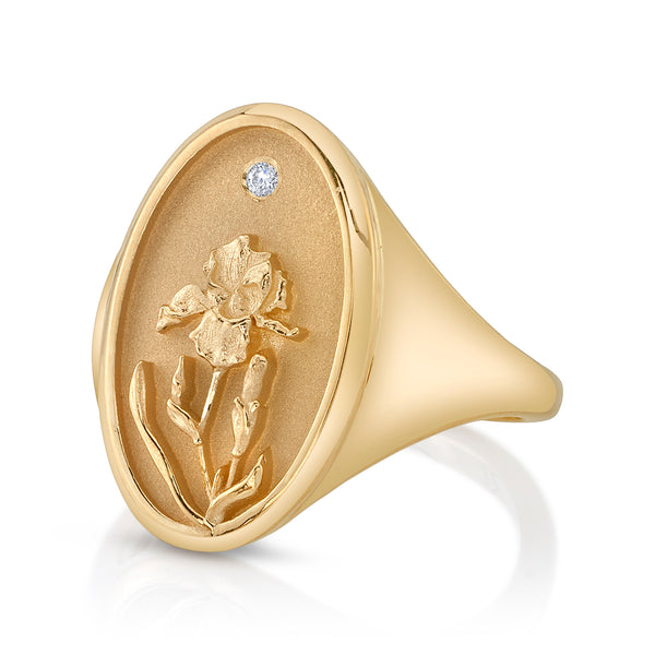 Starling FEBRUARY BIRTH FLOWER SIGNET RING