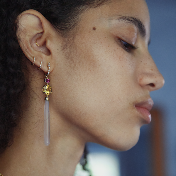 Starling Garnet Citrine & Agate Drops