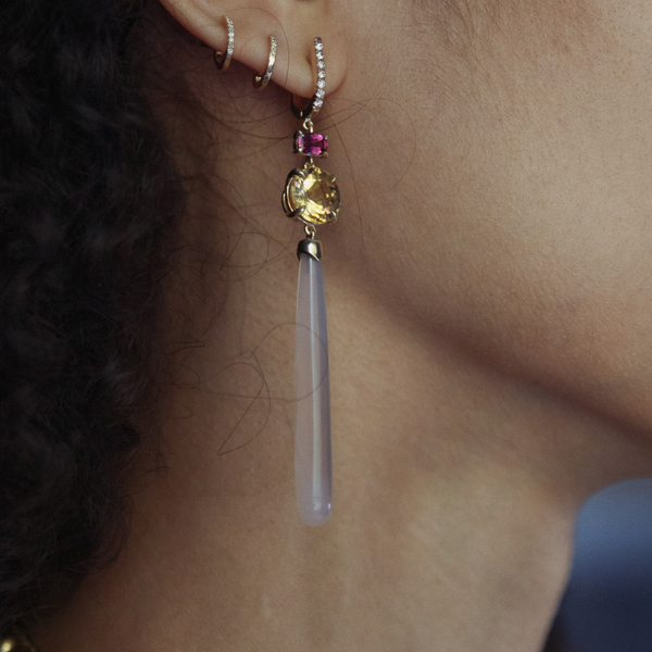 Starling Garnet Citrine & Agate Drops