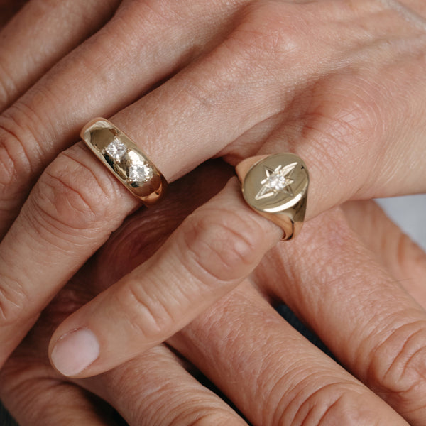 Starling GRAND DIAMOND NORTH STAR SIGNET RING