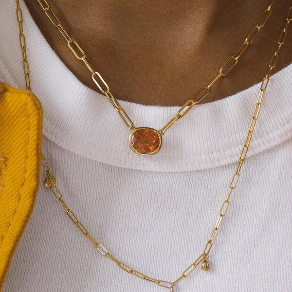 Starling Imperial Topaz Oval Necklace