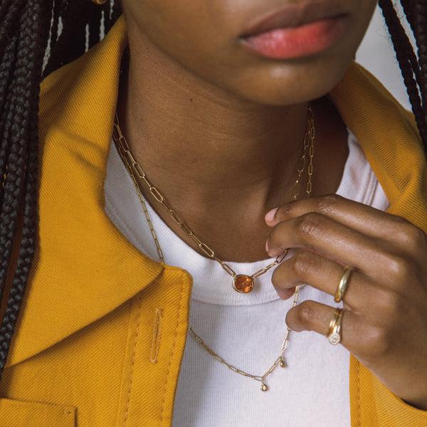 Starling Imperial Topaz Oval Necklace