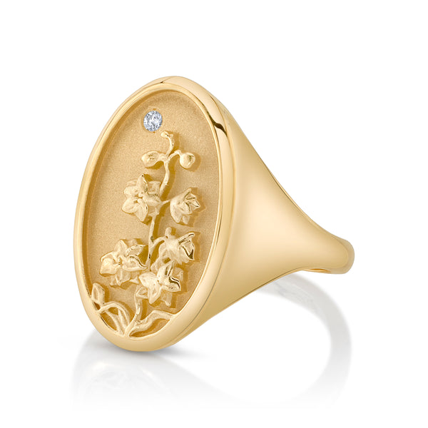 Starling JULY BIRTH FLOWER SIGNET RING