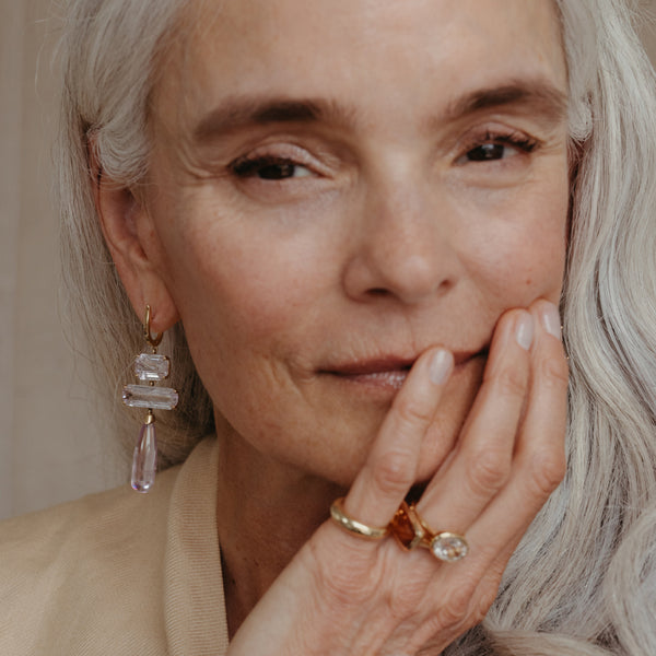 Starling KUNZITE TRIPLE DROP EARRINGS