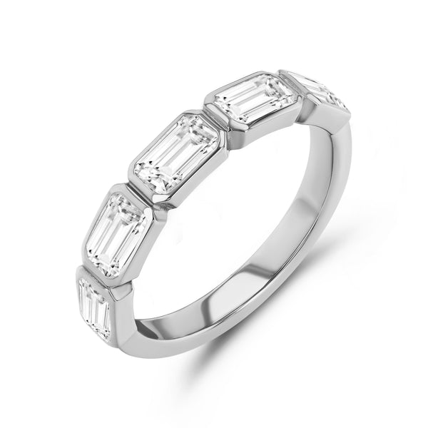Starling Lab Diamond Emerald Cut Bezel Set Band
