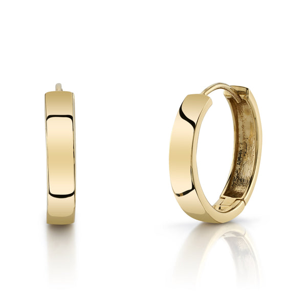 starling LARGE FLAT GOLD HOOPS