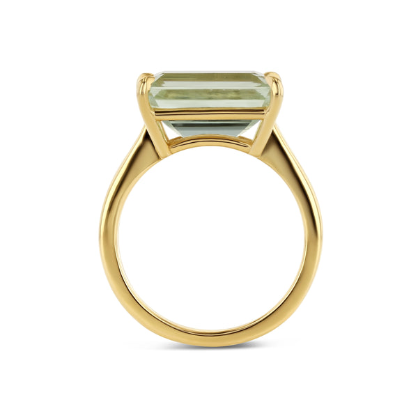 Starling LIGHT GREEN BERYL PRONG RING