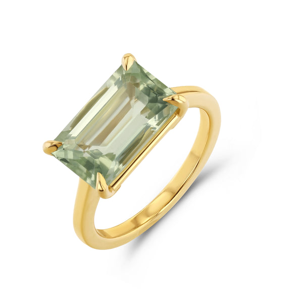 starling LIGHT GREEN BERYL PRONG RING
