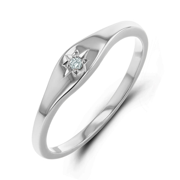 Starling Mini Starburst Signet Ring