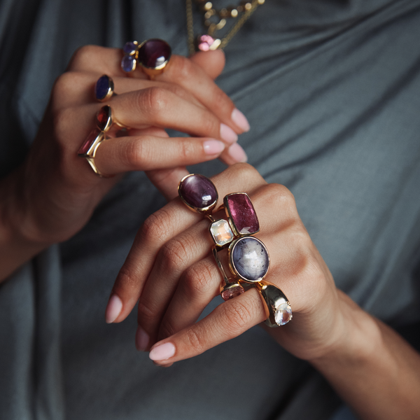 Starling Moonstone Bezel Set Ring