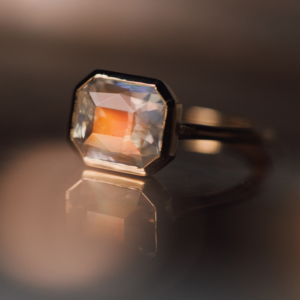 Starling Moonstone Bezel Set Ring