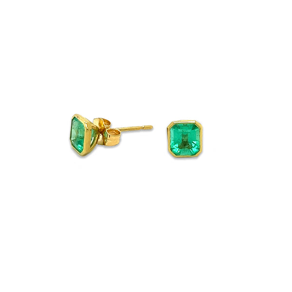 Starling Muzo Emerald Bezel Set Earrings