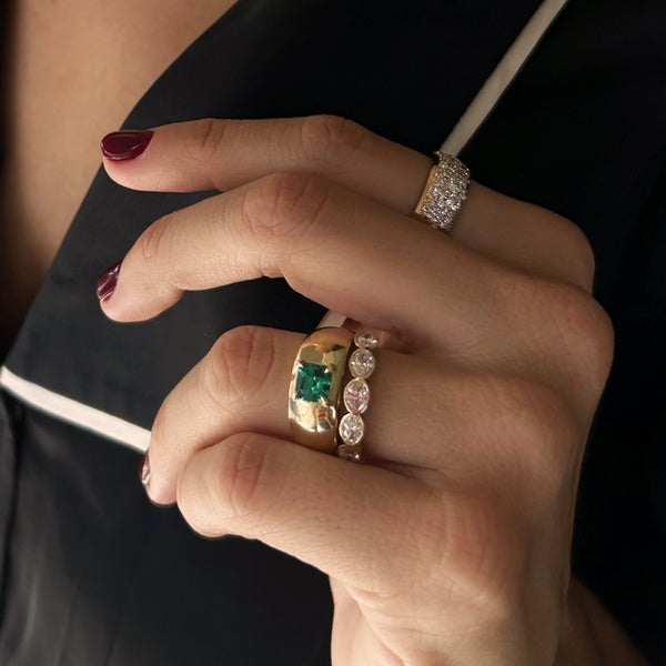 Starling MUZO EMERALD CLOUD RING