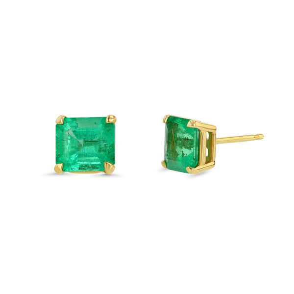 starling MUZO EMERALD PRONG SET EARRINGS