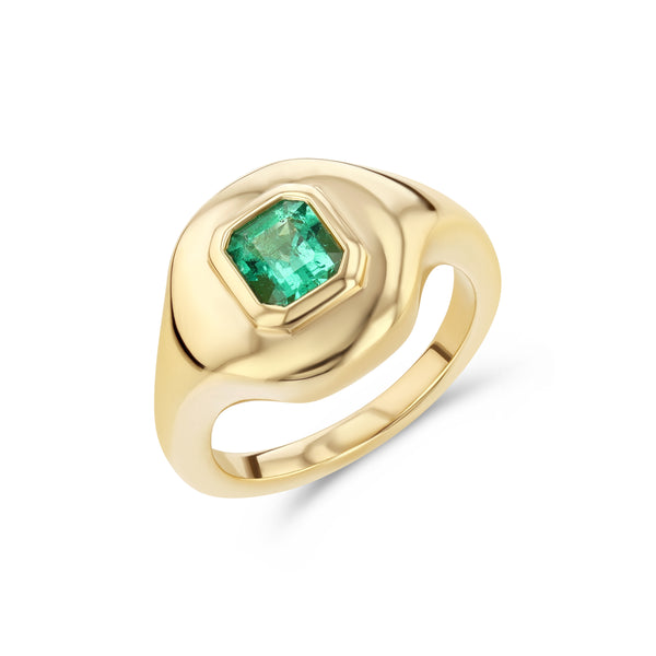 starling MUZO EMERALD RIPPLE RING
