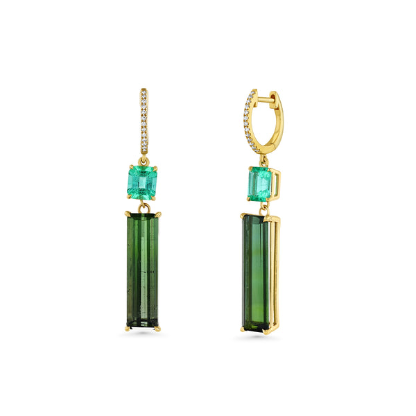 starling Muzo Emerald & Tourmaline Drops