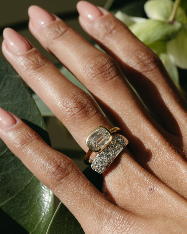 Starling OLD MINE CUT LAB DIAMOND BEZEL RING
