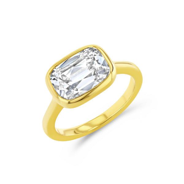 starling OLD MINE CUT LAB DIAMOND BEZEL RING