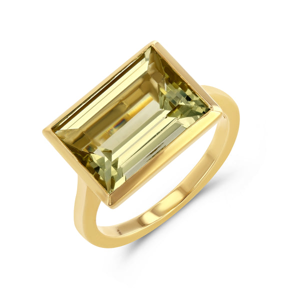 starling PERIDOT BEZEL SET RING