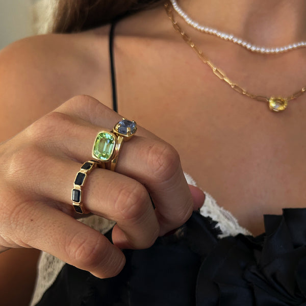 Starling PERIDOT BEZEL SET SOLITAIRE RING