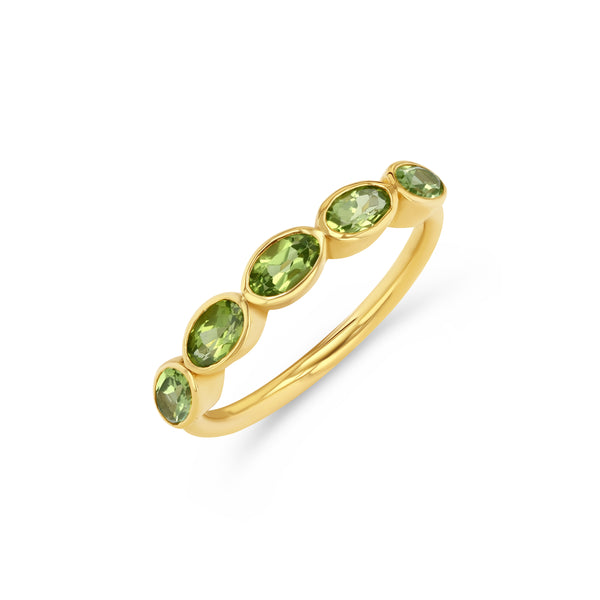 starling PERIDOT OVAL BEZEL RING