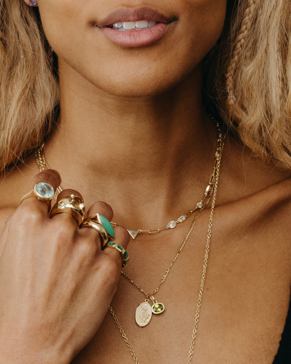 Starling PERIDOT OVAL BIRTHSTONE CHARM