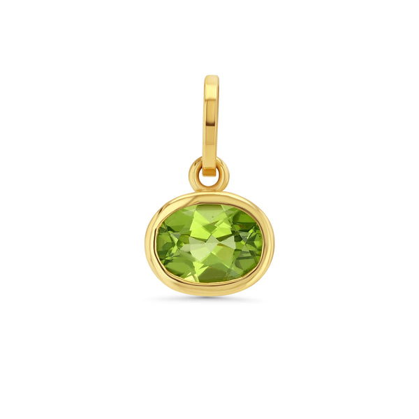 starling PERIDOT OVAL BIRTHSTONE CHARM