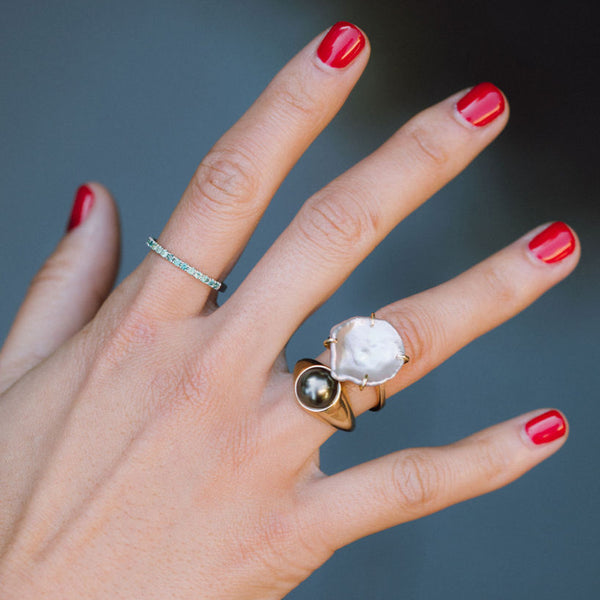 Starling Petal Pearl Ring
