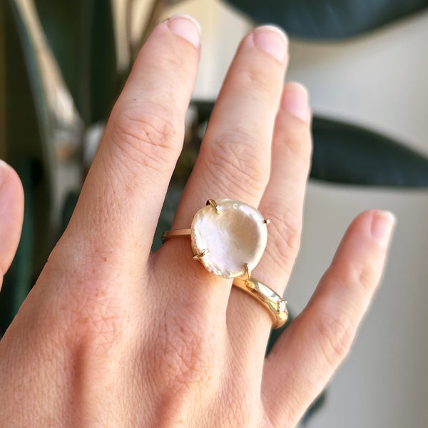 Starling Petal Pearl Ring