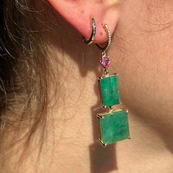 Starling Pink Sapphire & Emerald Drops
