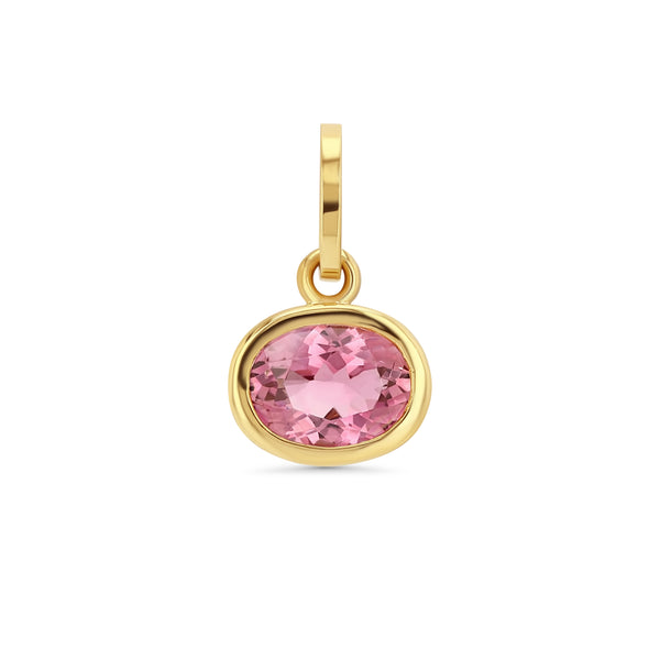starling PINK TOURMALINE OVAL BIRTHSTONE CHARM