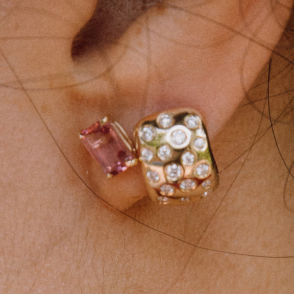 Starling PINK TOURMALINE PRONG SET EARRINGS