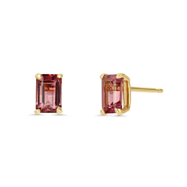starling PINK TOURMALINE PRONG SET EARRINGS