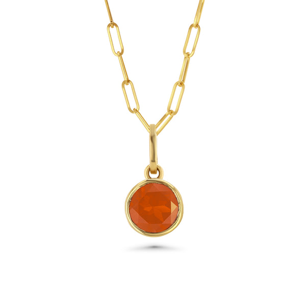 starling Round Carnelian Bezel Set Charm