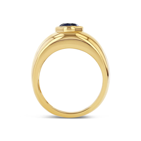 Starling ROUND SAPPHIRE BEZEL SET CLOUD RING