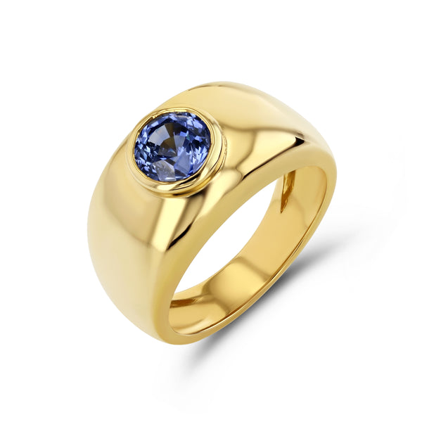 starling ROUND SAPPHIRE BEZEL SET CLOUD RING