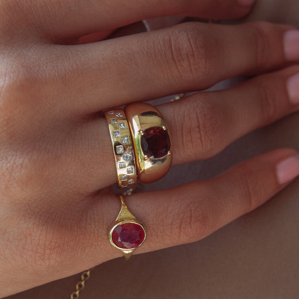 Starling RUBY FRIDA BIRTHSTONE RING