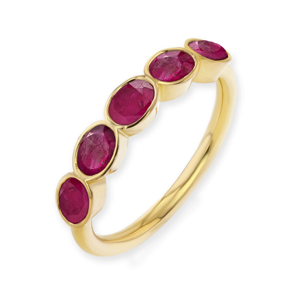 starling RUBY OVAL BEZEL RING