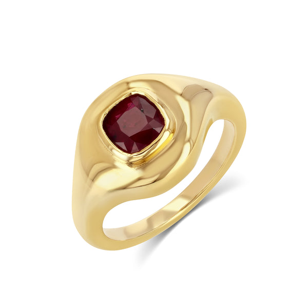 starling RUBY RIPPLE SIGNET RING