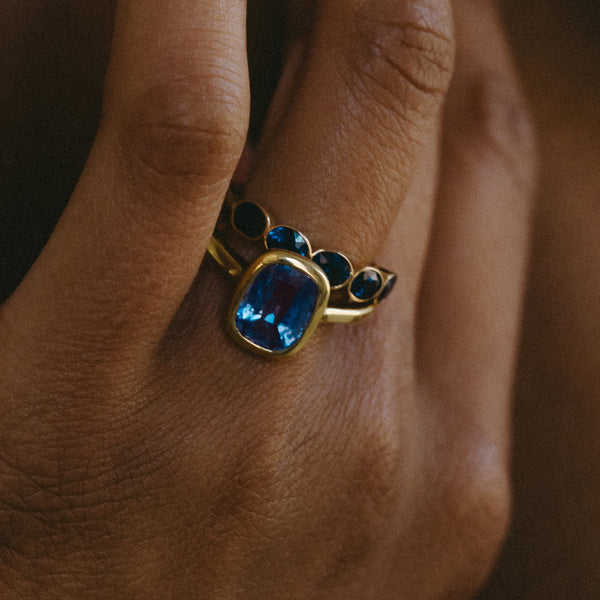 Starling SAPPHIRE BEZEL SET SOLITAIRE RING