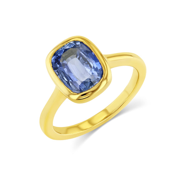 starling SAPPHIRE BEZEL SET SOLITAIRE RING