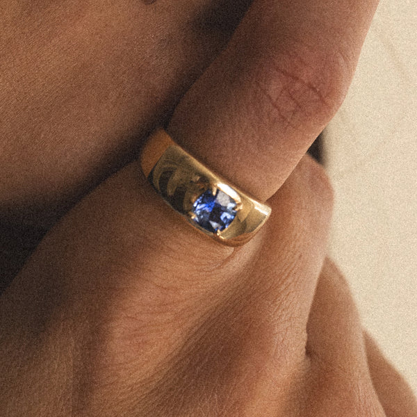 Starling Sapphire Cushion Cut Cloud Ring