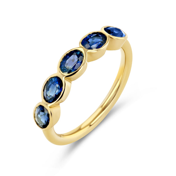starling SAPPHIRE OVAL BEZEL RING