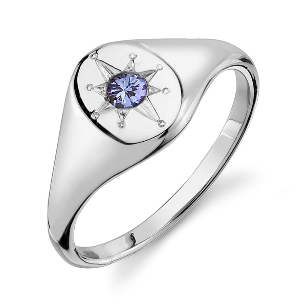 Starling TANZANITE NORTH STAR SIGNET RING