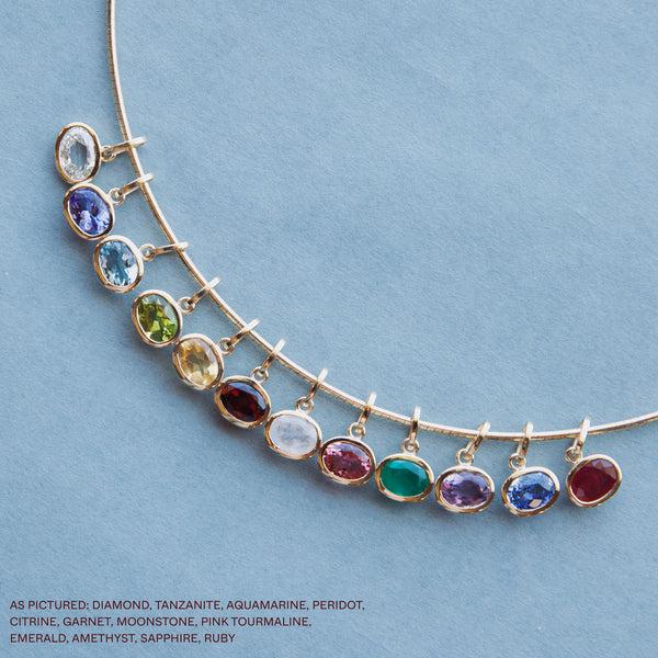 Starling TANZANITE OVAL BIRTHSTONE CHARM