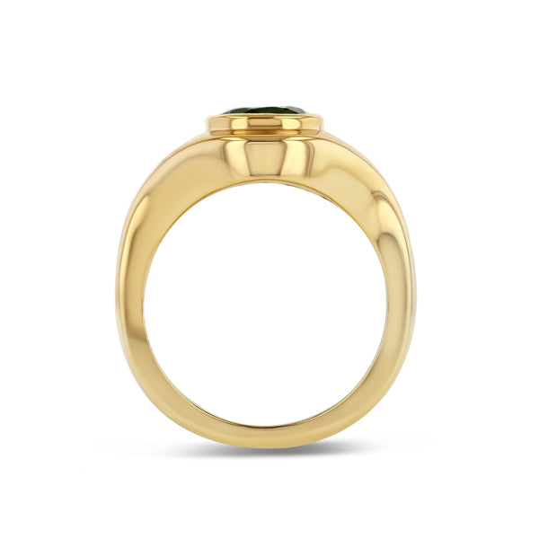 Starling TEAL TOURMALINE RIPPLE SIGNET RING