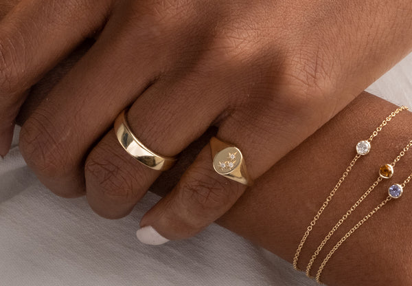 Starling THREE STAR SIGNET RING